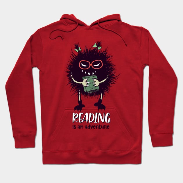 Reading is an adventure Hoodie by Boriana Giormova